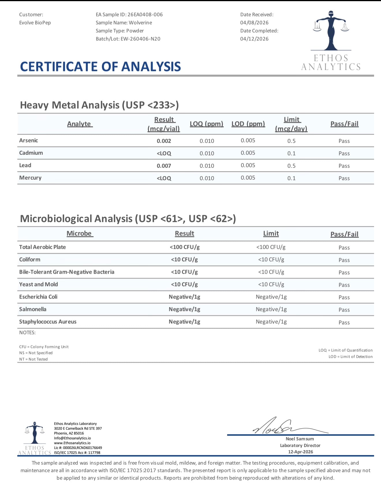 BPC/TB500 20mg (10/10mg) WOLVERINE Research Peptide - Image 3
