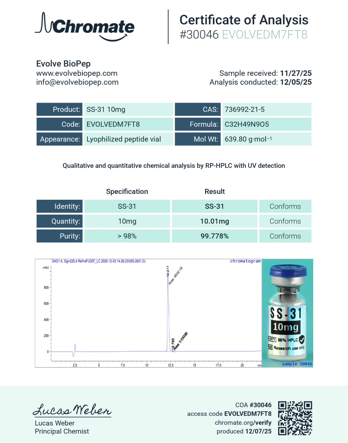 SSM-x31 10mg Research Peptide - Image 2
